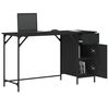 vidaXL Computer Desk Black Engineered Wood, Metal Medium Computer Desk