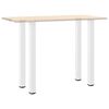 vidaXL Coffee Table Leg White Powder-coated steel 43.3-44.1 in