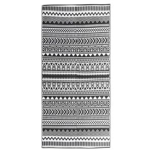 vidaXL Outdoor Rug Black Polypropylene 31.5 x 59.1 in Pattern