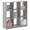 vidaXL Bookcase Grey Sonoma Engineered Wood Medium Bookcase