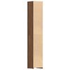 vidaXL Bathroom Cabinet Brown oak Engineered wood Tall Bathroom Cabinet
