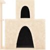 vidaXL Cat Tree Cream Engineered wood, Plush, Sisal Medium Modern