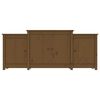 vidaXL Sideboard Honey Brown Solid Pine Wood, Metal