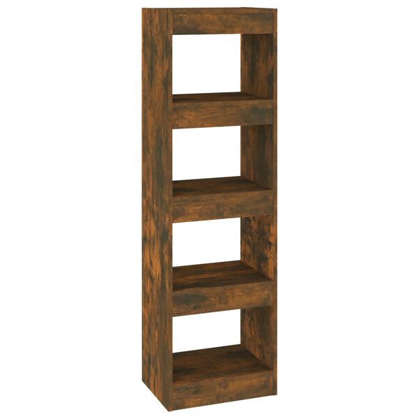 vidaXL Book Cabinet Smoked Oak Engineered wood Moderate Book Cabinet