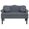 vidaXL Bench Dark Grey Velvet (100% polyester), plywood, solid rubber wood