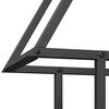 vidaXL Firewood Rack Black 19.7x9.8x23.6" Cold-rolled steel