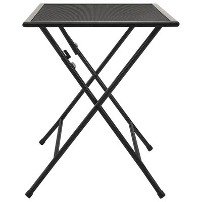 vidaXL Folding Mesh Table 47.2"x23.6"x28.3" Steel Anthracite