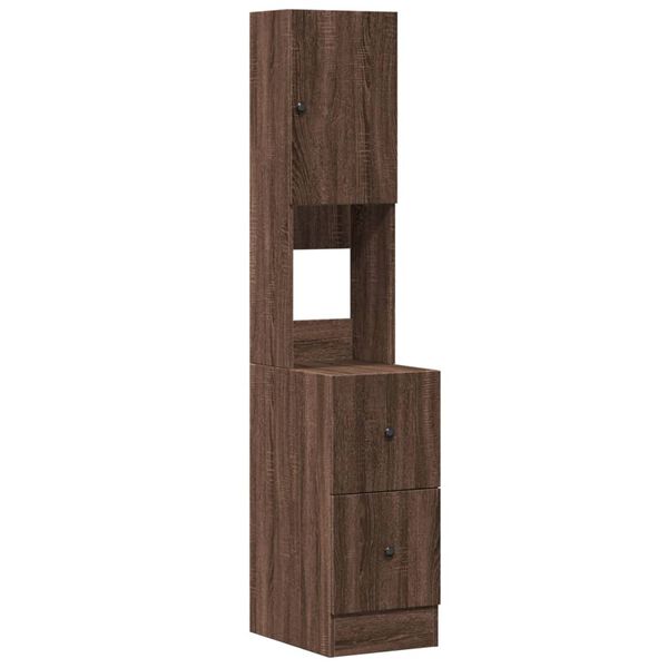 vidaXL Kitchen Cabinet Brown Oak Engineered Wood Tall Kitchen Cabinet