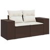 vidaXL Garden Sofa Set Brown PE Rattan 7 Piece Set Modular
