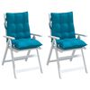 vidaXL Lowback Chair Cushion Set of 2 Light blue