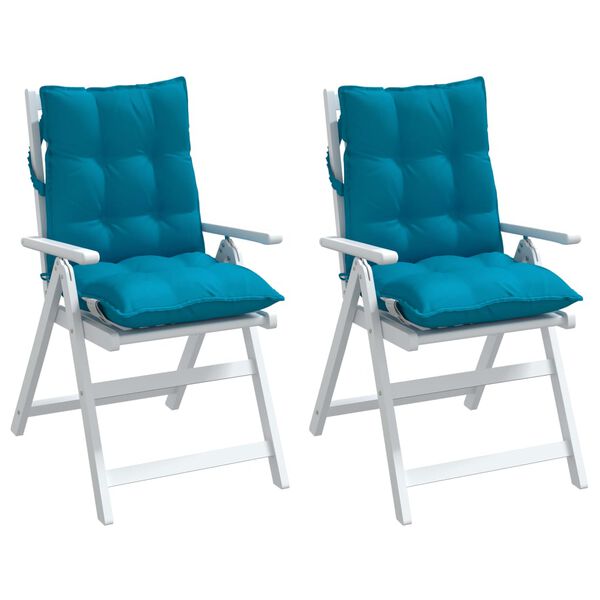 vidaXL Lowback Chair Cushion Set of 2 Light blue
