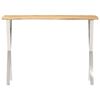 vidaXL Console Table Natural wood and metallic