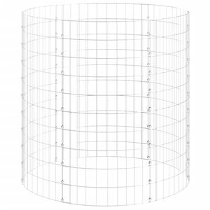 vidaXL Garden Composter Silver Galvanized steel Large Durable