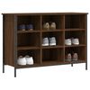 vidaXL Shoe Cabinet Brown Oak Engineered Wood Medium Industrial