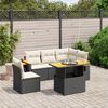 vidaXL Garden Sofa Set Black PE Rattan Large Foldable Garden Sofa Set