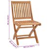 vidaXL Patio Chair Set of 2 Taupe, Natural Teak