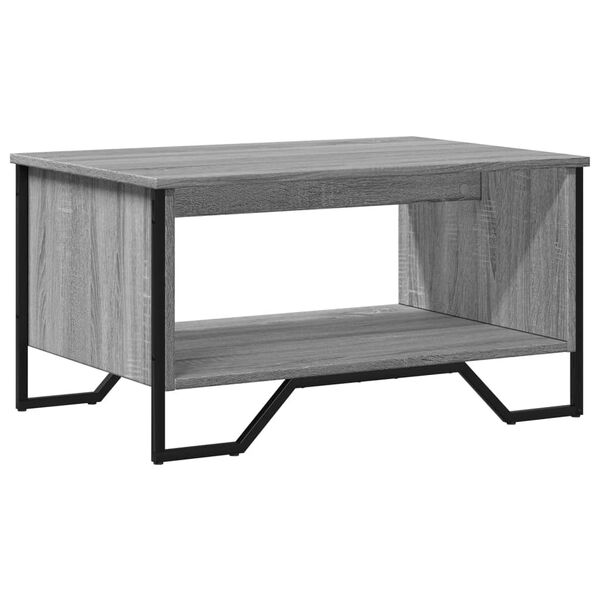 vidaXL Coffee Table Grey Sonoma Engineered Wood, Metal Medium