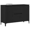 vidaXL Sideboard Black Oak 40.94 x 13.78 x 27.56 in Engineered Wood