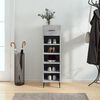 vidaXL Shoe Cabinet Concrete Grey Engineered Wood Compact Shoe Cabinet