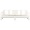 vidaXL Pull-out Day Bed White Solid pine wood 31.5 x 79.0 in