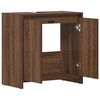 vidaXL Bathroom Cabinet Brown oak Engineered wood Medium