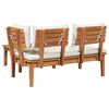 vidaXL Garden Bench 2 pcs Brown Solid Teak wood