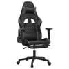 vidaXL Gaming Chair Black and Gray