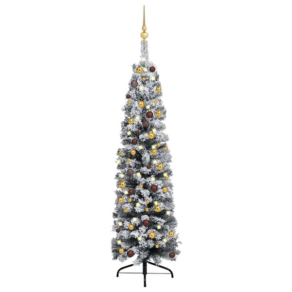 vidaXL Artificial Christmas Tree Green, shiny gold, matte gold, bronze