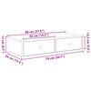 vidaXL Wall Shelf Old Wood Engineered Wood 31.5 in x 12.2 in x 6.7 in