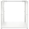 vidaXL Firewood Rack White 15.7x15.7x15.7" Cold-rolled steel