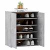 vidaXL Shoe Cabinet Concrete Grey Engineered Wood Medium Shoe Cabinet