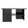 vidaXL Coffee Table High gloss black Engineered wood Medium Coffee Table