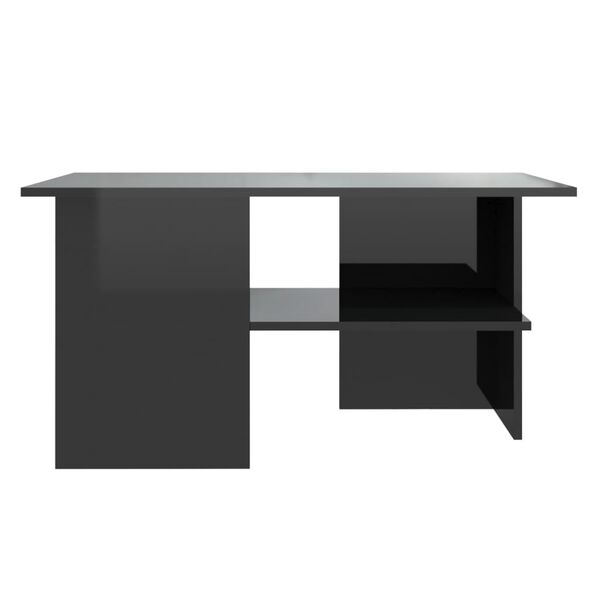 vidaXL Coffee Table High gloss black Engineered wood Medium Coffee Table