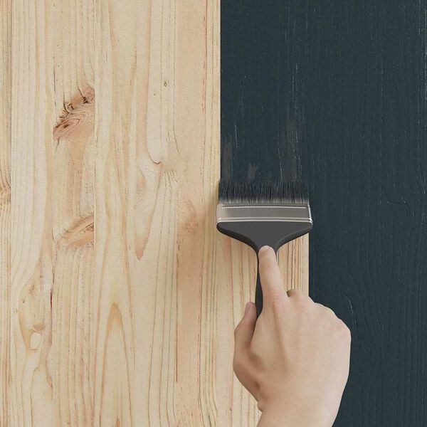vidaXL Wood Paint Grey 6.50 x 6.50 x 6.26 in Wall Print