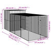 vidaXL Chicken Cage Anthracite Galvanized steel 65 x 179.1 x 71.3 in