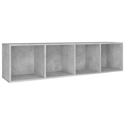 vidaXL Book Cabinet/TV Cabinet Concrete Gray 14.2"x11.8"x56.3" Engineered Wood