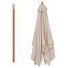 vidaXL Garden Parasol Taupe Laminated bamboo and hardwood, fabric