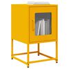 vidaXL Bedside Cabinet Mustard Yellow Cold-rolled Steel Medium