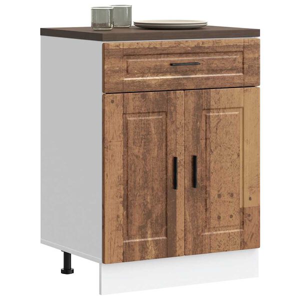 vidaXL Kitchen Base Cabinet Old wood Engineered wood Medium