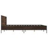 vidaXL Bed Frame Brown Oak Engineered Wood, Metal King Size Bed Frame