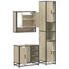 vidaXL Bathroom Furniture Set Sonoma Oak Engineered wood, Metal, Glass