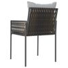 vidaXL Garden Chair Set of 6 Brown Poly Rattan, Powder-Coated Steel