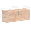 vidaXL Storage Chest White finish Solid acacia wood 35.4 x 15.7 x 15.7 in