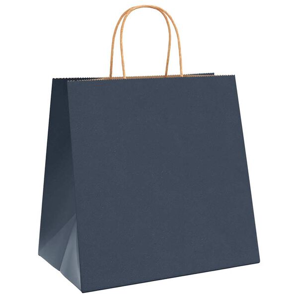 vidaXL Paper Bags 250 pcs with Handles Blue 26x17x25 cm