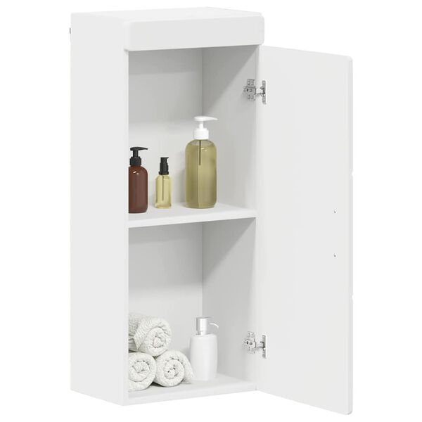 vidaXL Bathroom Wall Cabinet TULUM White 14.57 x 9.65 x 33.86 in