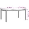 vidaXL Outdoor Dining Set Grey Poly rattan Large Durable