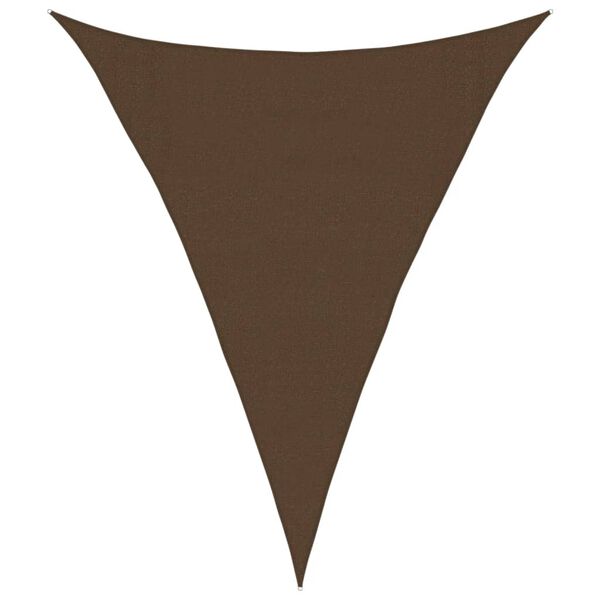 vidaXL Sun Sail Brown HDPE 9.8x13.1x13.1 ft Sun Sail Triangular