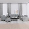 vidaXL Sofa Set Light grey Polyester, metal, textilene, plywood Large
