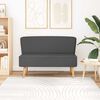 vidaXL Sofa Dark Grey Polyester fabric and wooden frame 2-seater Durable
