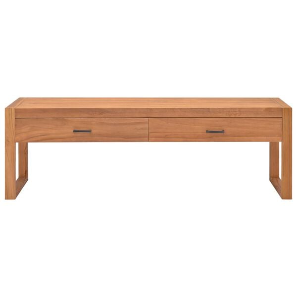 vidaXL TV Cabinet Natural Teak Solid teak wood, plywood Medium